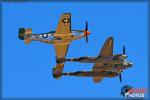 North American P-51D Mustang   &  P-38J Lightning - Apple Valley Airshow 2013