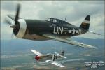 Republic P-47G Thunderbolt   &  P-51D Mustang - Air to Air Photo Shoot - May 7, 2005