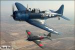 Douglas SBD-5 Dauntless   &  A6M5 Zero - Air to Air Photo Shoot - December 3, 2005