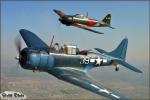 Douglas SBD-5 Dauntless   &  A6M5 Zero - Air to Air Photo Shoot - December 3, 2005