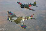 Supermarine Spitfire MkIXe   &  A6M5 Zero - Air to Air Photo Shoot - May 19, 2006