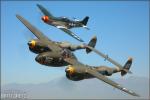 Lockheed P-38J Lightning   &  P-51D Mustang - Air to Air Photo Shoot - March 31, 2007