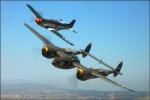 Lockheed P-38J Lightning   &  P-51D Mustang - Air to Air Photo Shoot - March 31, 2007