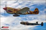Curtiss P-40N Warhawk   &  P-38J Lightning - Air to Air Photo Shoot - April 25, 2012