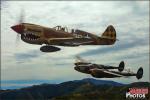Curtiss P-40N Warhawk   &  P-38J Lightning - Air to Air Photo Shoot - April 25, 2012