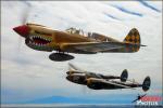 Curtiss P-40N Warhawk   &  P-38J Lightning - Air to Air Photo Shoot - April 25, 2012