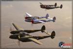 Lockheed P-38 Lightning  Formation - Air to Air Photo Shoot - May 4, 2013