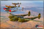 Lockheed P-38 Lightning  Formation - Air to Air Photo Shoot - May 4, 2013