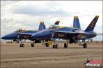 Featuring: US Navy and Marine F/A-18C/D Hornets and F/A-18E/F Super Hornets along with the USN Flight Demonstration Team Blue Angels on the flight line of the Naval Air Facility El Centro during a standard day of launches and recoveries at the base.